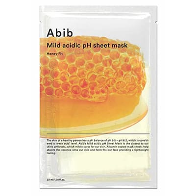 mild acidic pH sheet mask honey（Abib）